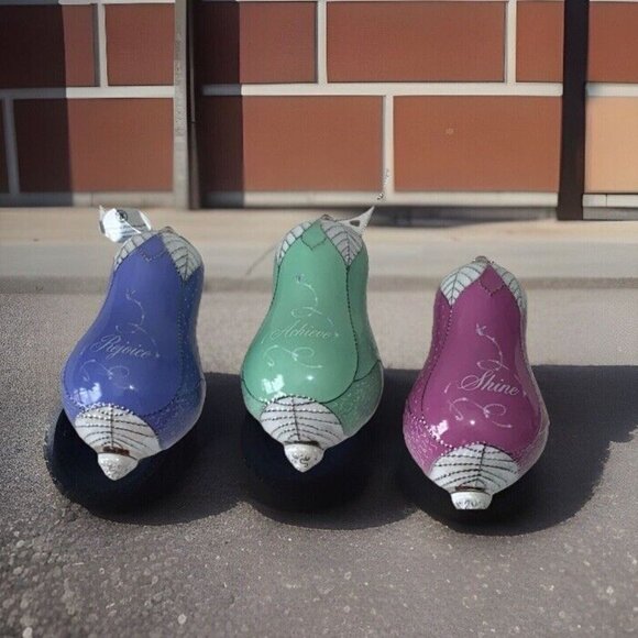 3 Porcelain Mimi Jobes Fairyland Heirloom Christmas Ornament Set Handcrafted Col - Picture 13 of 16